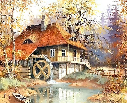 Watermill By the Lake