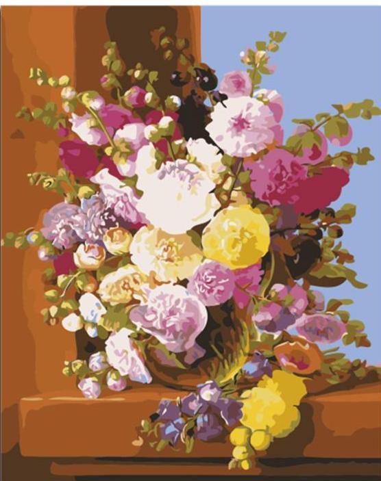 Colorful Flower in A Vase - All Paint by Numbers